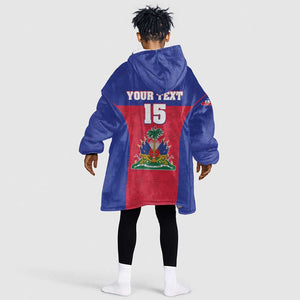 Afro Pride of Haiti Football Kid Wearable Blanket Hoodie Return to the World Stage - African Pride