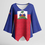 Custom Haiti Football Kimono Sleeve Blouse Les Grenadiers 2026 Back to the World Cup