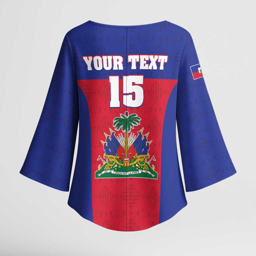 Custom Haiti Football Kimono Sleeve Blouse Les Grenadiers 2026 Back to the World Cup
