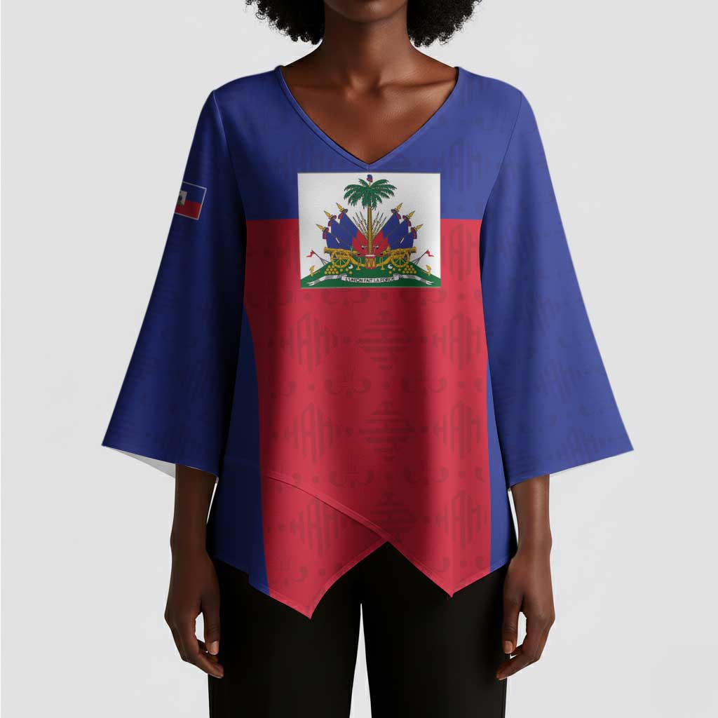 Custom Haiti Football Kimono Sleeve Blouse Les Grenadiers 2026 Back to the World Cup