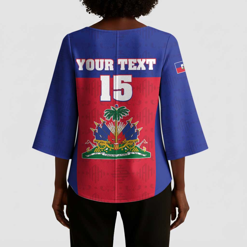Custom Haiti Football Kimono Sleeve Blouse Les Grenadiers 2026 Back to the World Cup