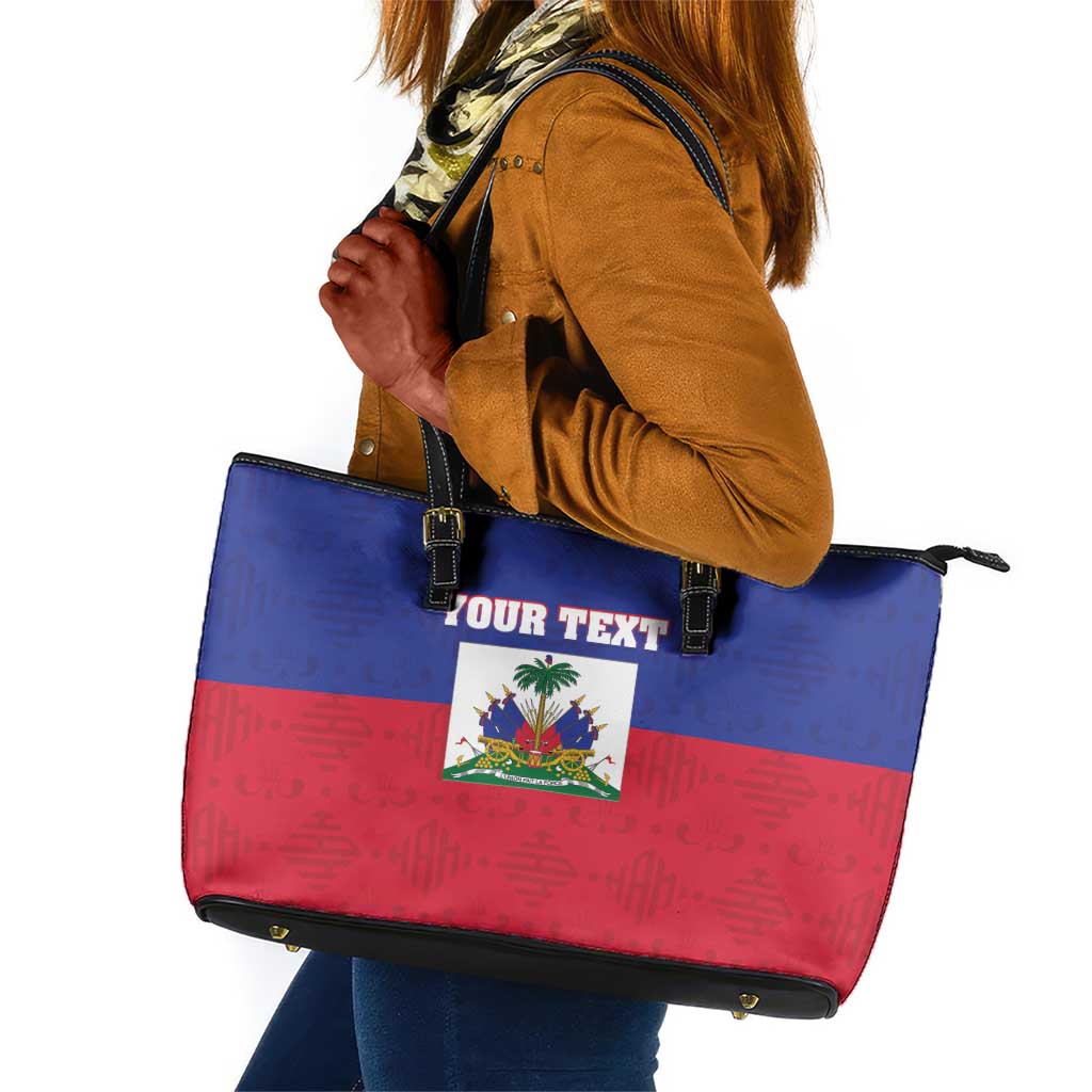 Afro Pride of Haiti Football Leather Tote Bag Return to the World Stage - African Pride