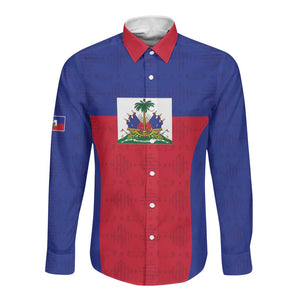 Afro Pride of Haiti Football Long Sleeve Button Shirt Return to the World Stage - African Pride