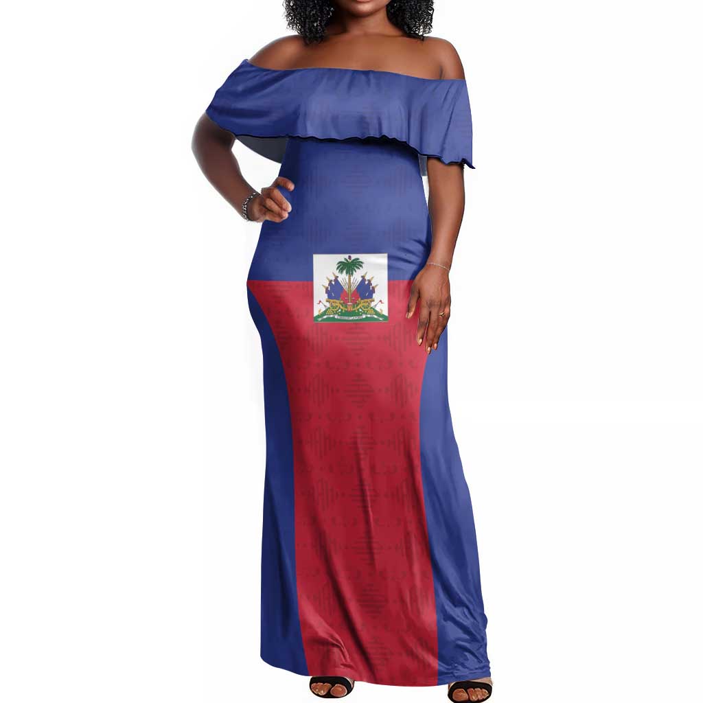 Afro Pride of Haiti Football Off Shoulder Maxi Dress Return to the World Stage - African Pride