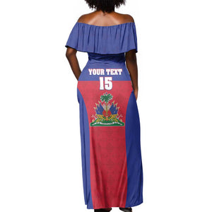 Afro Pride of Haiti Football Off Shoulder Maxi Dress Return to the World Stage - African Pride