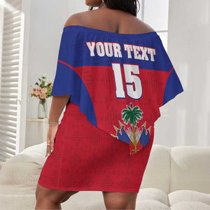 Afro Pride of Haiti Football Off Shoulder Short Dress Return to the World Stage - African Pride