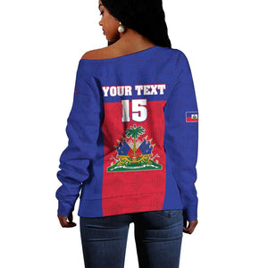 Afro Pride of Haiti Football Off Shoulder Sweater Return to the World Stage - African Pride