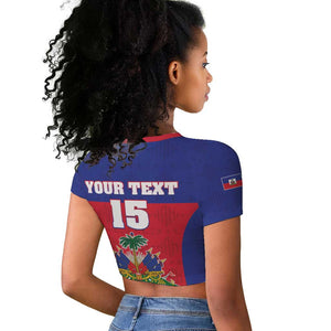 Afro Pride of Haiti Football Raglan Cropped T shirt Return to the World Stage - African Pride