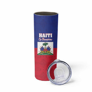 Afro Pride of Haiti Football Skinny Tumbler Return to the World Stage - African Pride