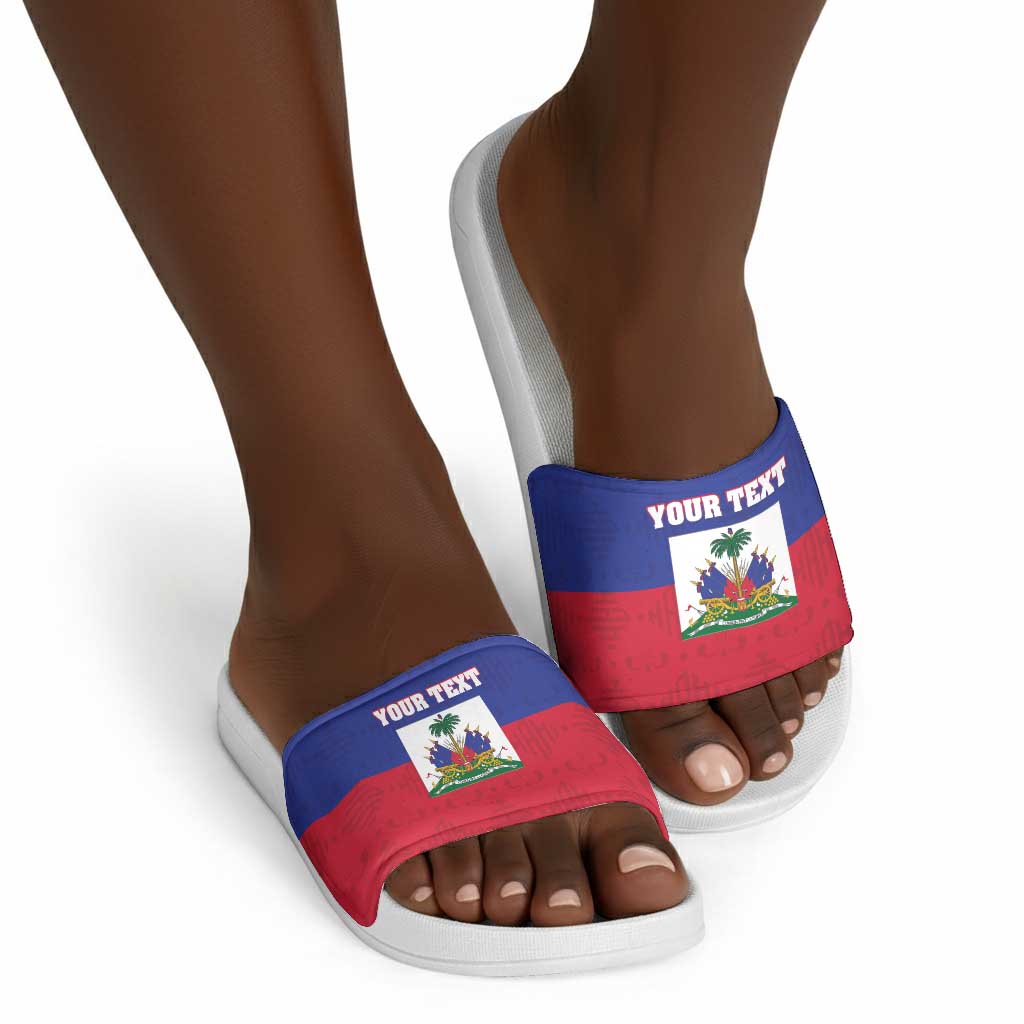 Custom Haiti Football Slide Sandals Les Grenadiers 2026 Back to the World Cup