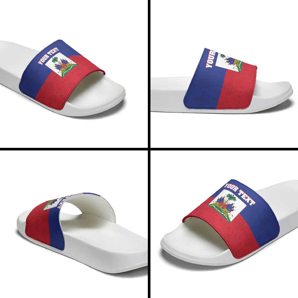 Custom Haiti Football Slide Sandals Les Grenadiers 2026 Back to the World Cup