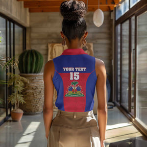Afro Pride of Haiti Football Women Sleeveless Polo Shirt Return to the World Stage - African Pride