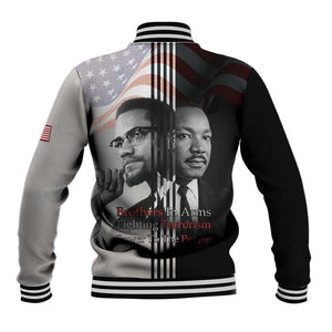Civil Rights Legends Baseball Jacket Martin Luther King And Malcolm X - African Pride