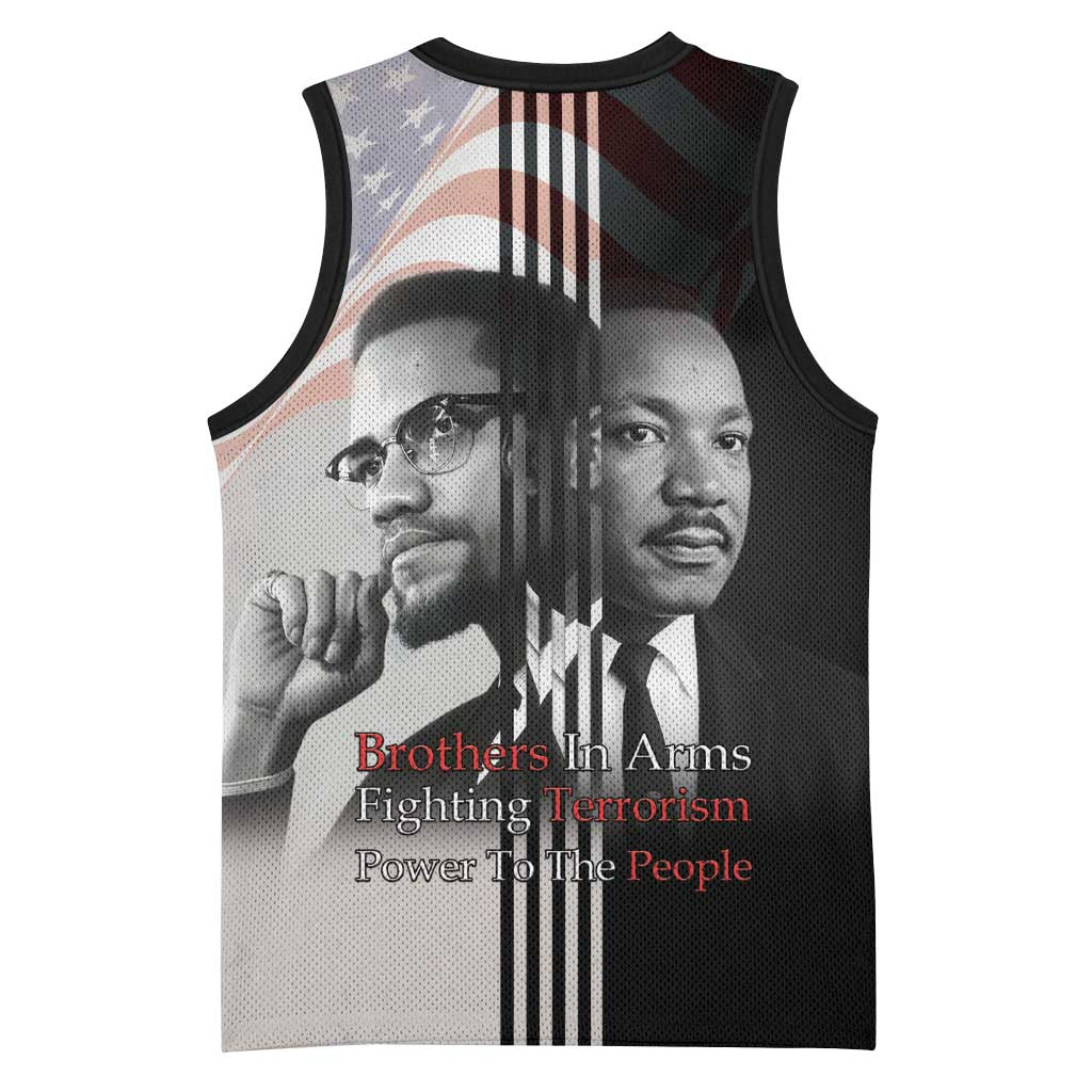 Civil Rights Legends Basketball Jersey Martin Luther King And Malcolm X - African Pride