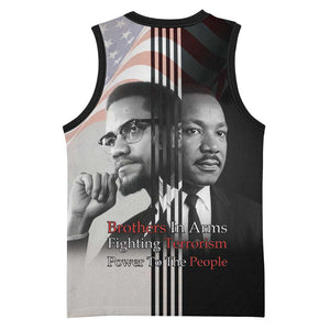 Civil Rights Legends Basketball Jersey Martin Luther King And Malcolm X - African Pride