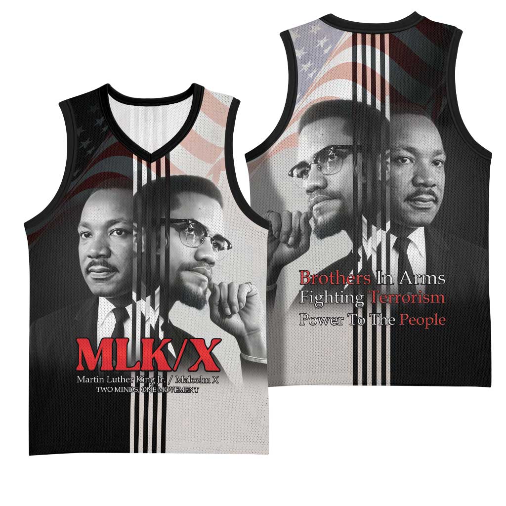 Civil Rights Legends Basketball Jersey Martin Luther King And Malcolm X - African Pride