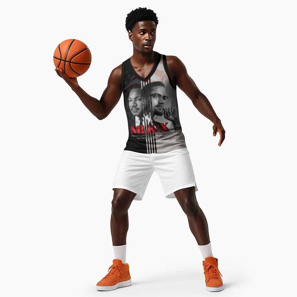 Civil Rights Legends Basketball Jersey Martin Luther King And Malcolm X - African Pride