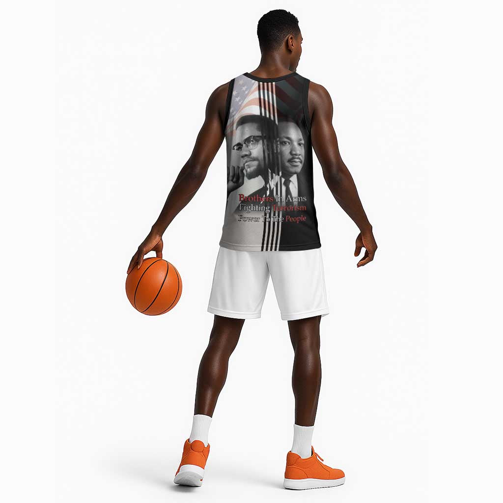 Civil Rights Legends Basketball Jersey Martin Luther King And Malcolm X - African Pride