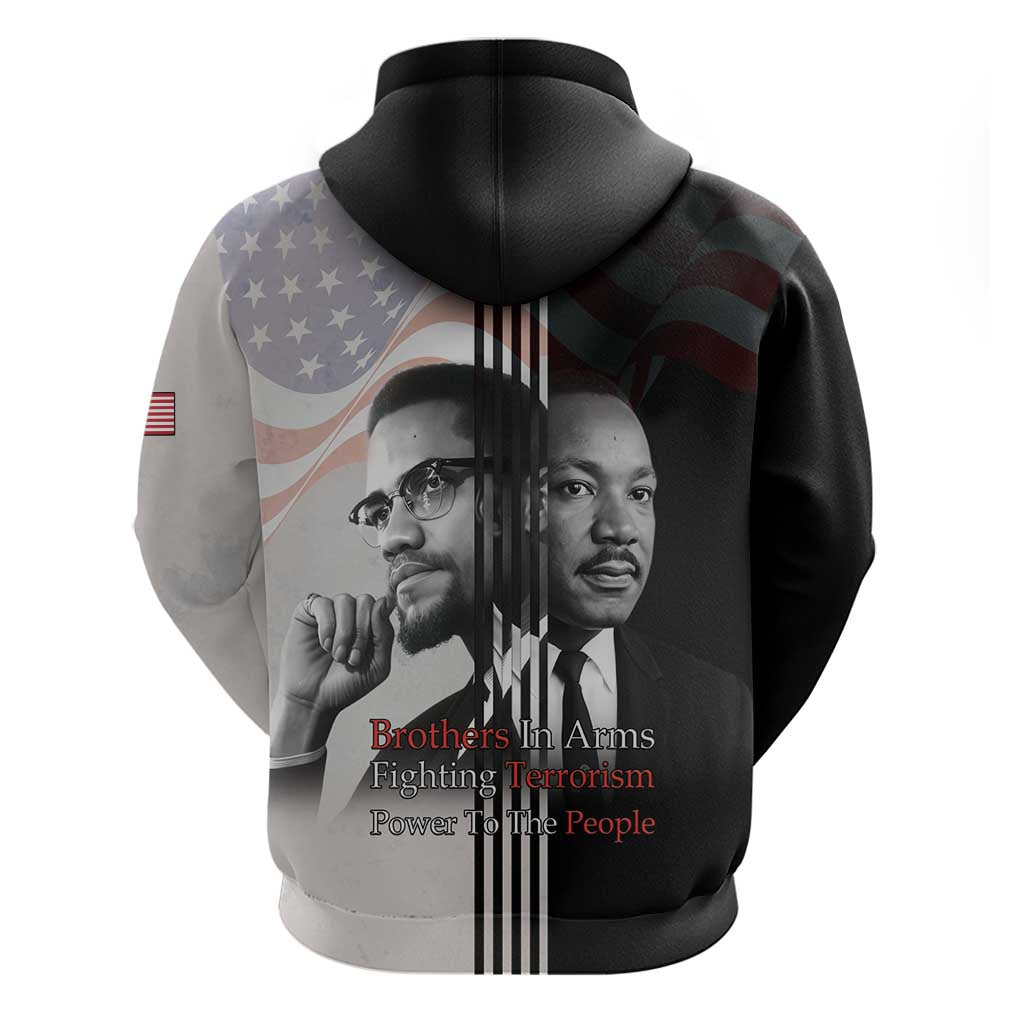 Civil Rights Legends Hoodie Martin Luther King And Malcolm X - African Pride