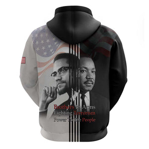 Civil Rights Legends Hoodie Martin Luther King And Malcolm X - African Pride