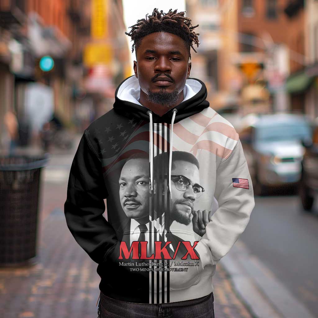 Civil Rights Legends Hoodie Martin Luther King And Malcolm X - African Pride