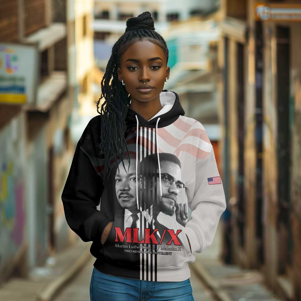 Civil Rights Legends Hoodie Martin Luther King And Malcolm X - African Pride
