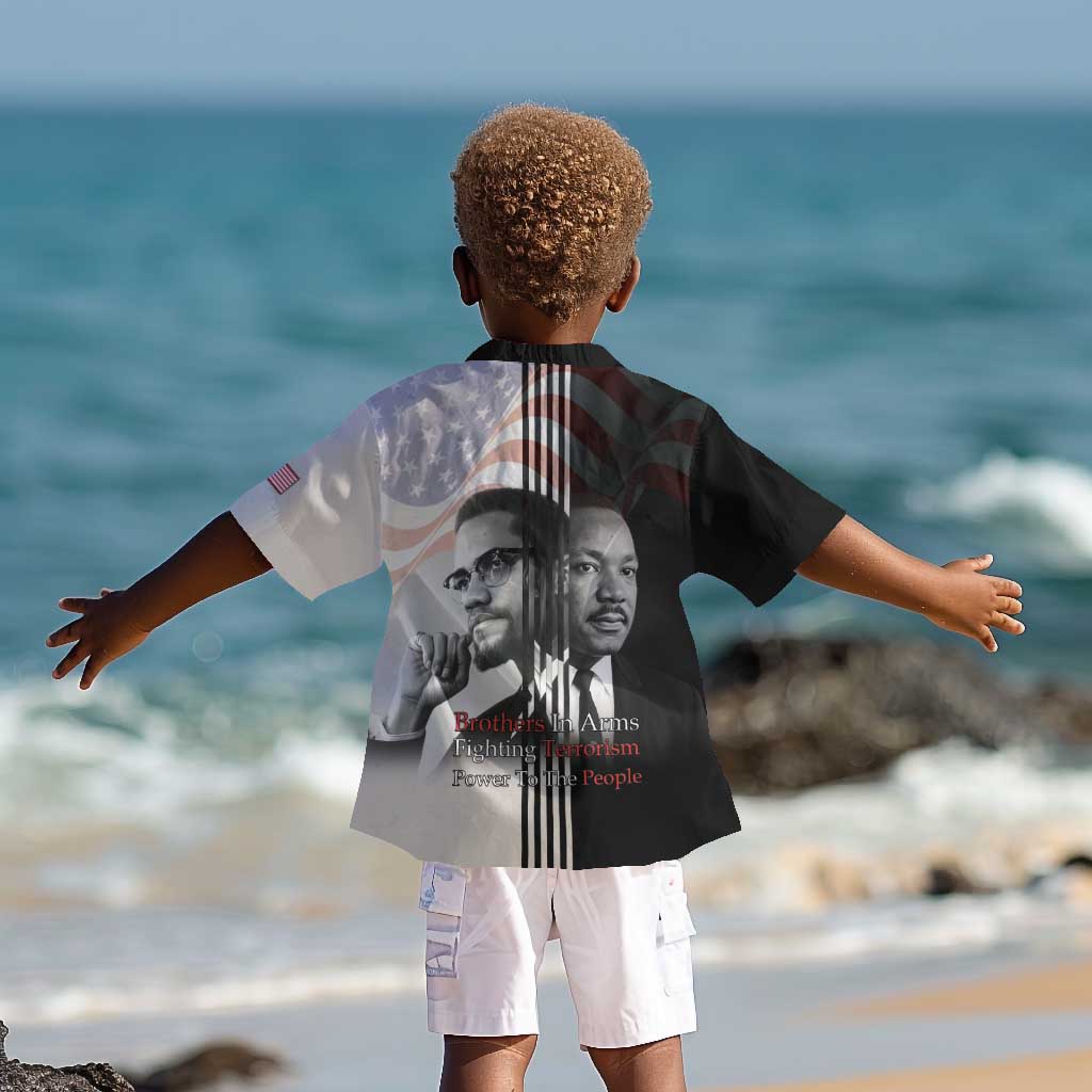 Civil Rights Legends Kid Hawaiian Shirt Martin Luther King And Malcolm X - African Pride