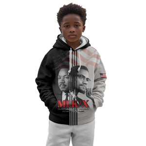 Civil Rights Legends Kid Hoodie Martin Luther King And Malcolm X - African Pride