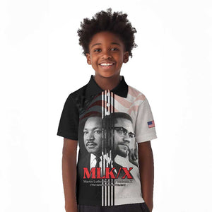 Civil Rights Legends Kid Polo Shirt Martin Luther King And Malcolm X - African Pride