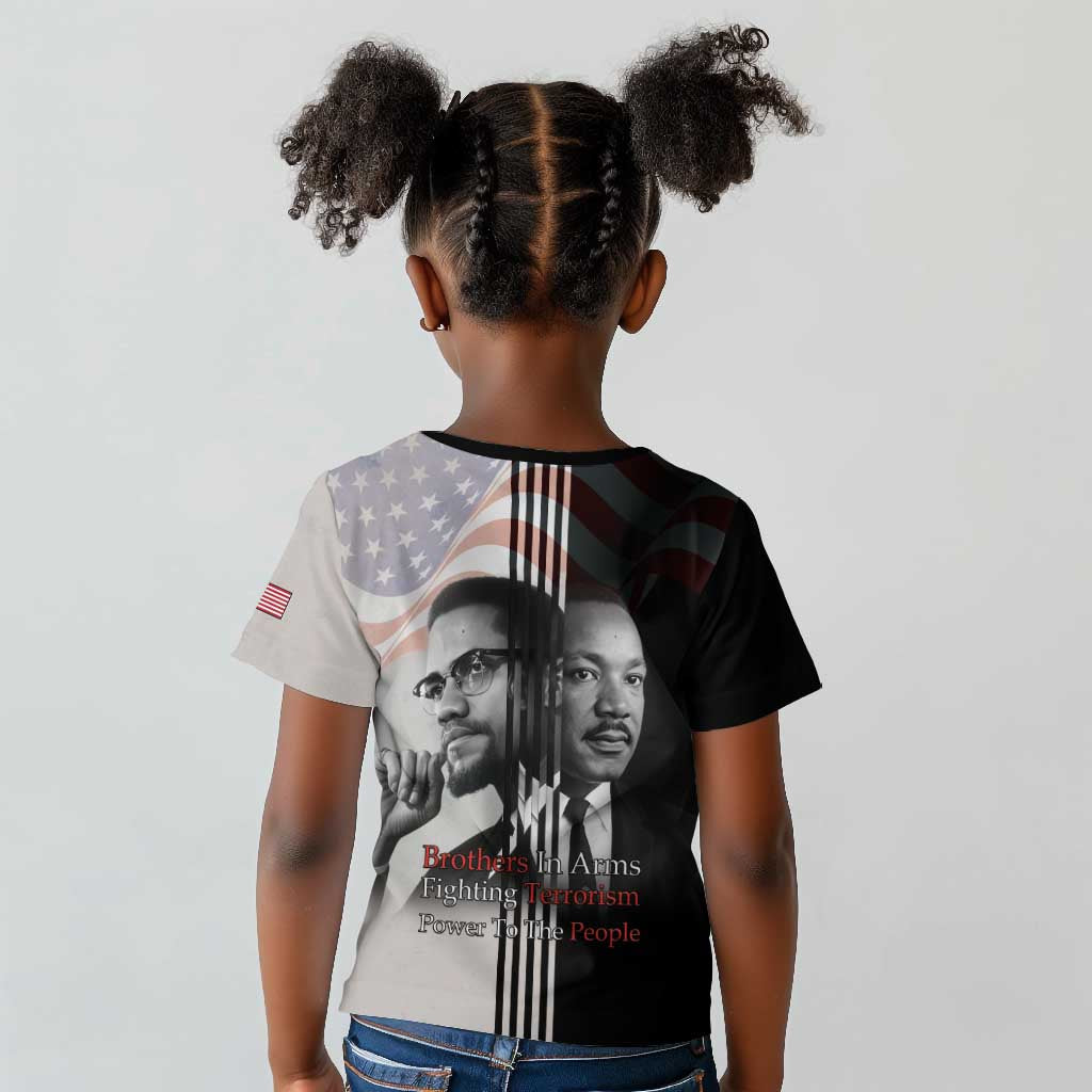 Civil Rights Legends Kid T shirt Martin Luther King And Malcolm X - African Pride