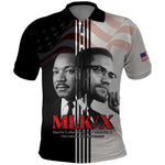 Civil Rights Legends Polo Shirt Martin Luther King And Malcolm X - African Pride