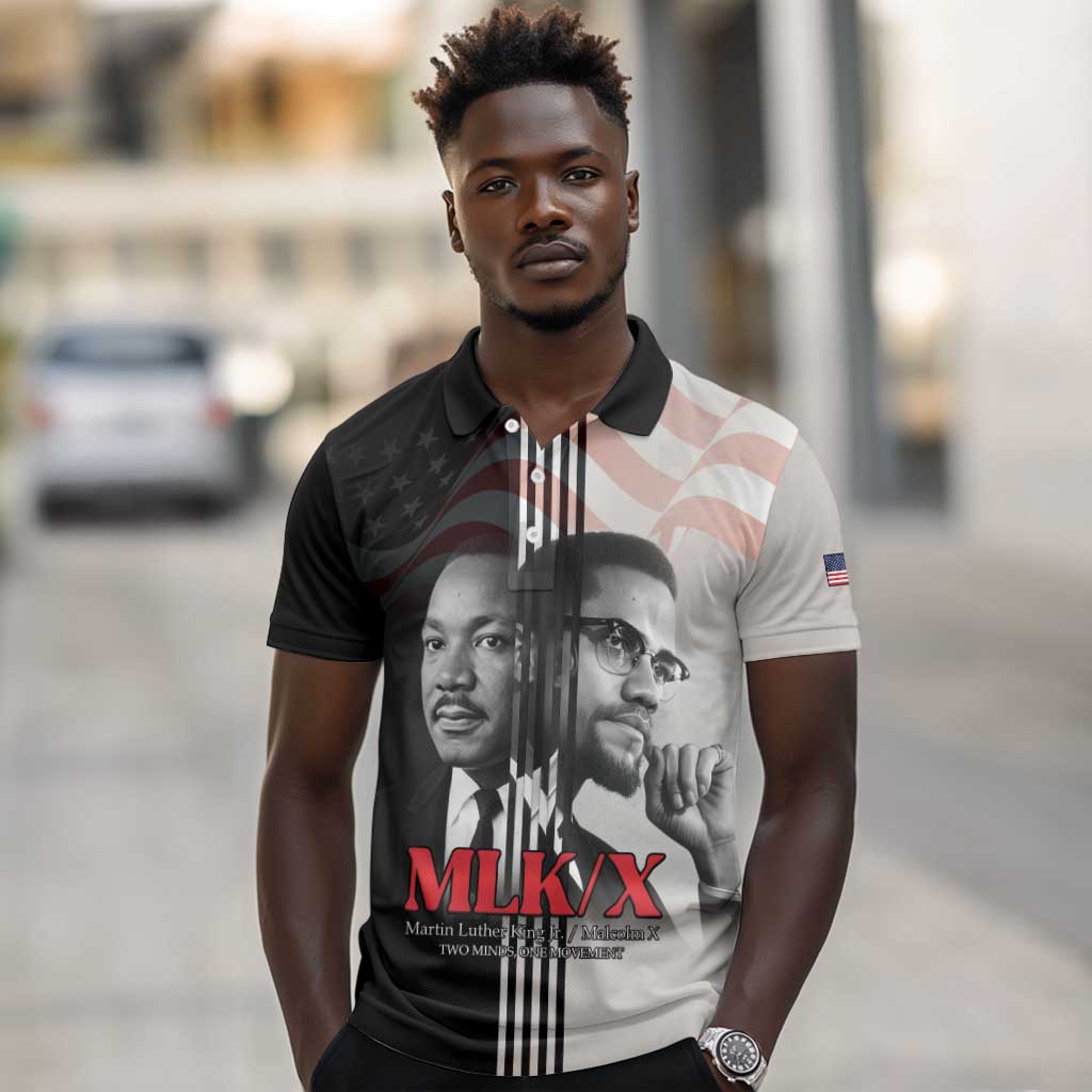 Civil Rights Legends Polo Shirt Martin Luther King And Malcolm X - African Pride