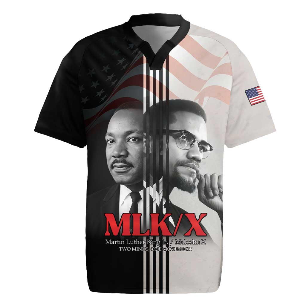 Civil Rights Legends Rugby Jersey Martin Luther King And Malcolm X - African Pride