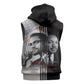 Civil Rights Legends Sleeveless Hoodie Martin Luther King And Malcolm X - African Pride