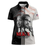 Civil Rights Legends Women Polo Shirt Martin Luther King And Malcolm X - African Pride