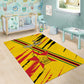 Custom Zimbabwe Football Area Rug Grunge Style