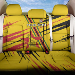 Custom Zimbabwe Football Back Car Seat Cover Grunge Style