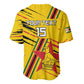 Custom Zimbabwe Football Baseball Jersey Grunge Style