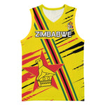 Custom Zimbabwe Football Basketball Jersey Grunge Style - African Pride
