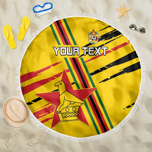 Custom Zimbabwe Football Beach Blanket Grunge Style
