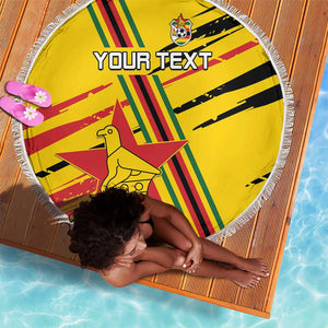 Custom Zimbabwe Football Beach Blanket Grunge Style