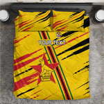 Custom Zimbabwe Football Bedding Set Grunge Style