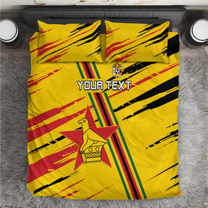 Custom Zimbabwe Football Bedding Set Grunge Style