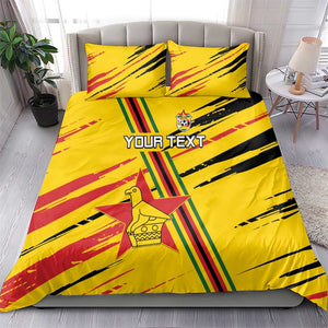 Custom Zimbabwe Football Bedding Set Grunge Style
