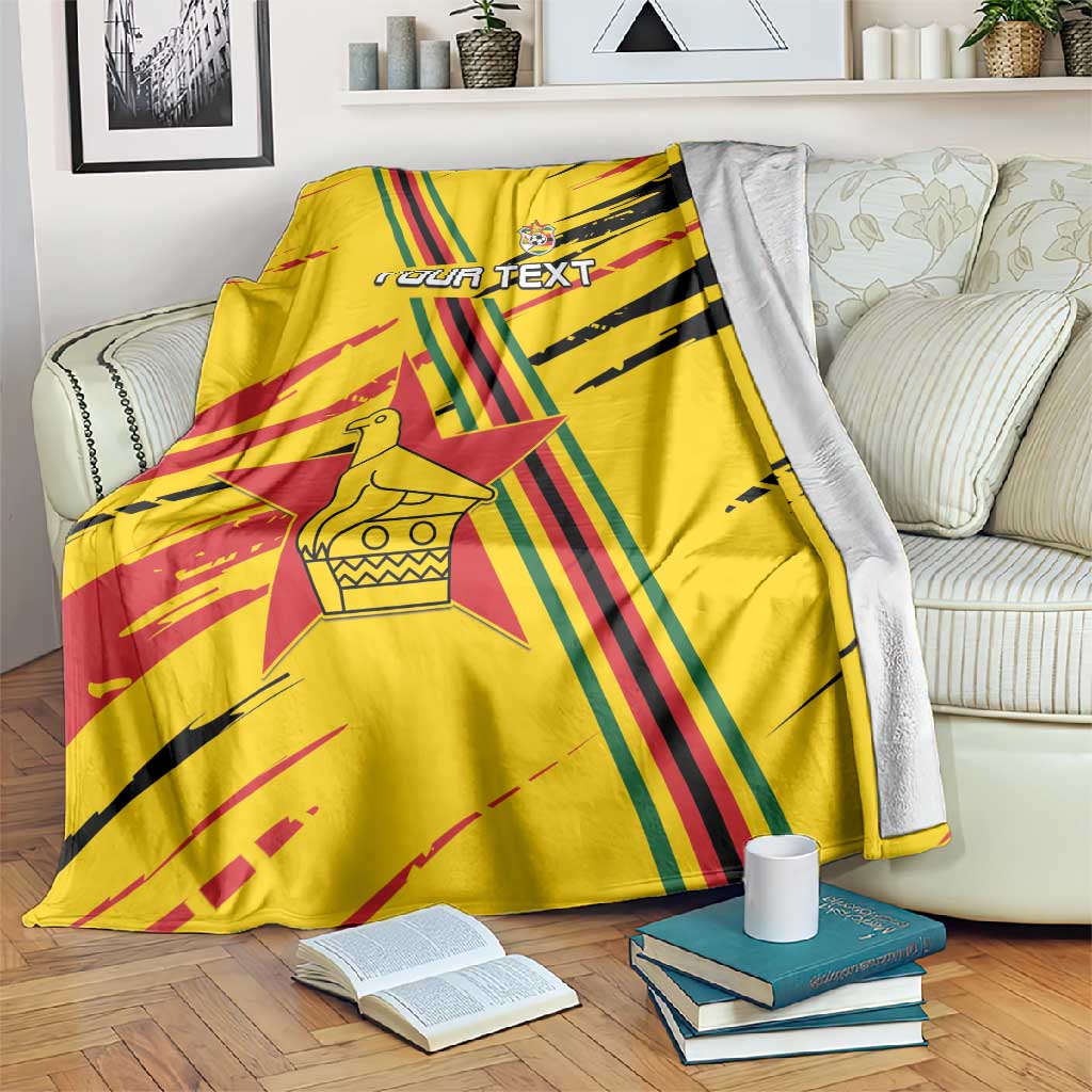 Custom Zimbabwe Football Blanket Grunge Style