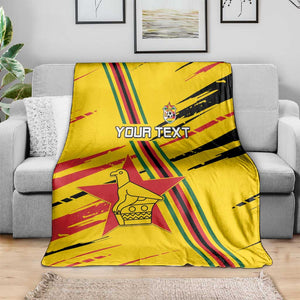 Custom Zimbabwe Football Blanket Grunge Style