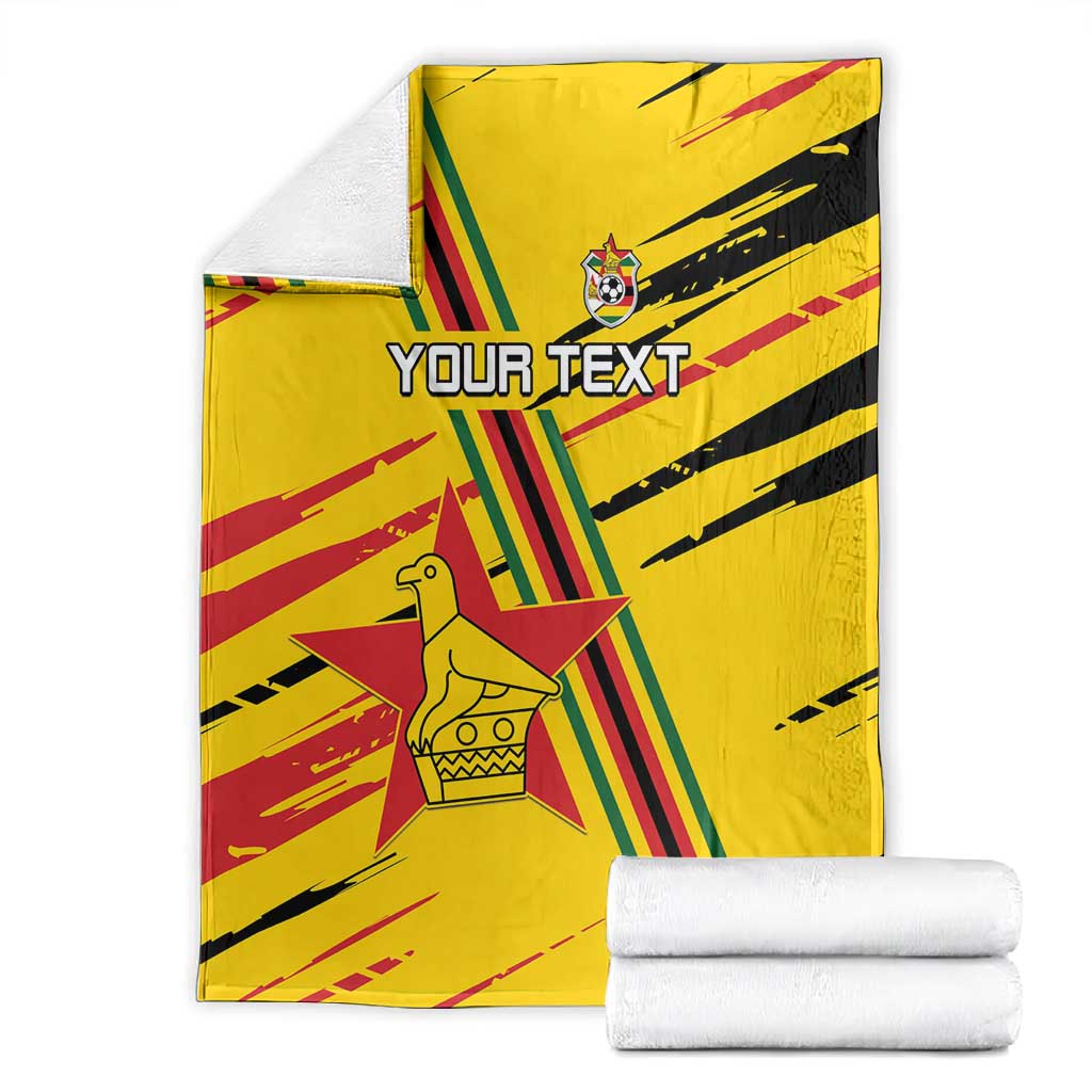 Custom Zimbabwe Football Blanket Grunge Style