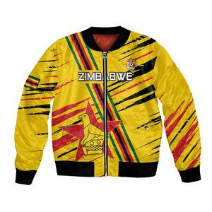 Custom Zimbabwe Football Bomber Jacket Grunge Style