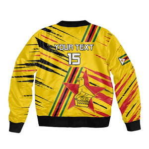 Custom Zimbabwe Football Bomber Jacket Grunge Style