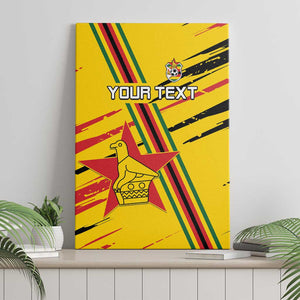 Custom Zimbabwe Football Canvas Wall Art Grunge Style